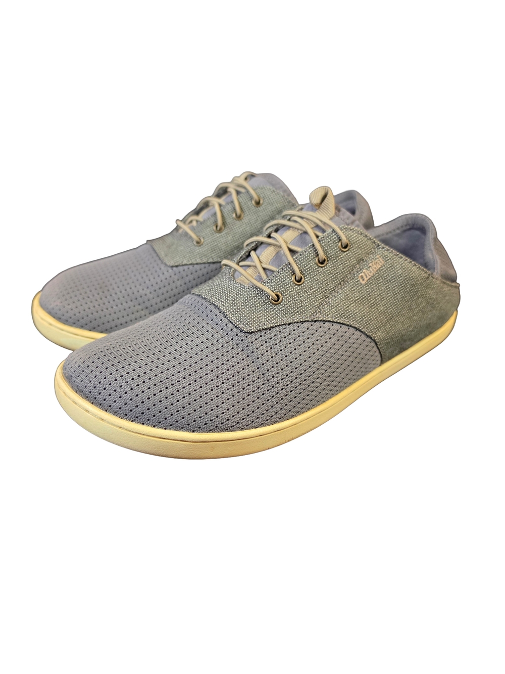 OluKai Nohea Moku Gray Mesh Sneakers Men's Size 10.5 Lightweight Casual Shoes